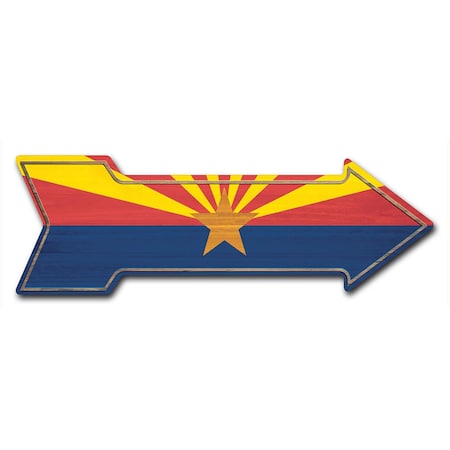 Signmission Arizona Flag Arrow Decal Funny Home Decor 30in Wide D-A-10-999971